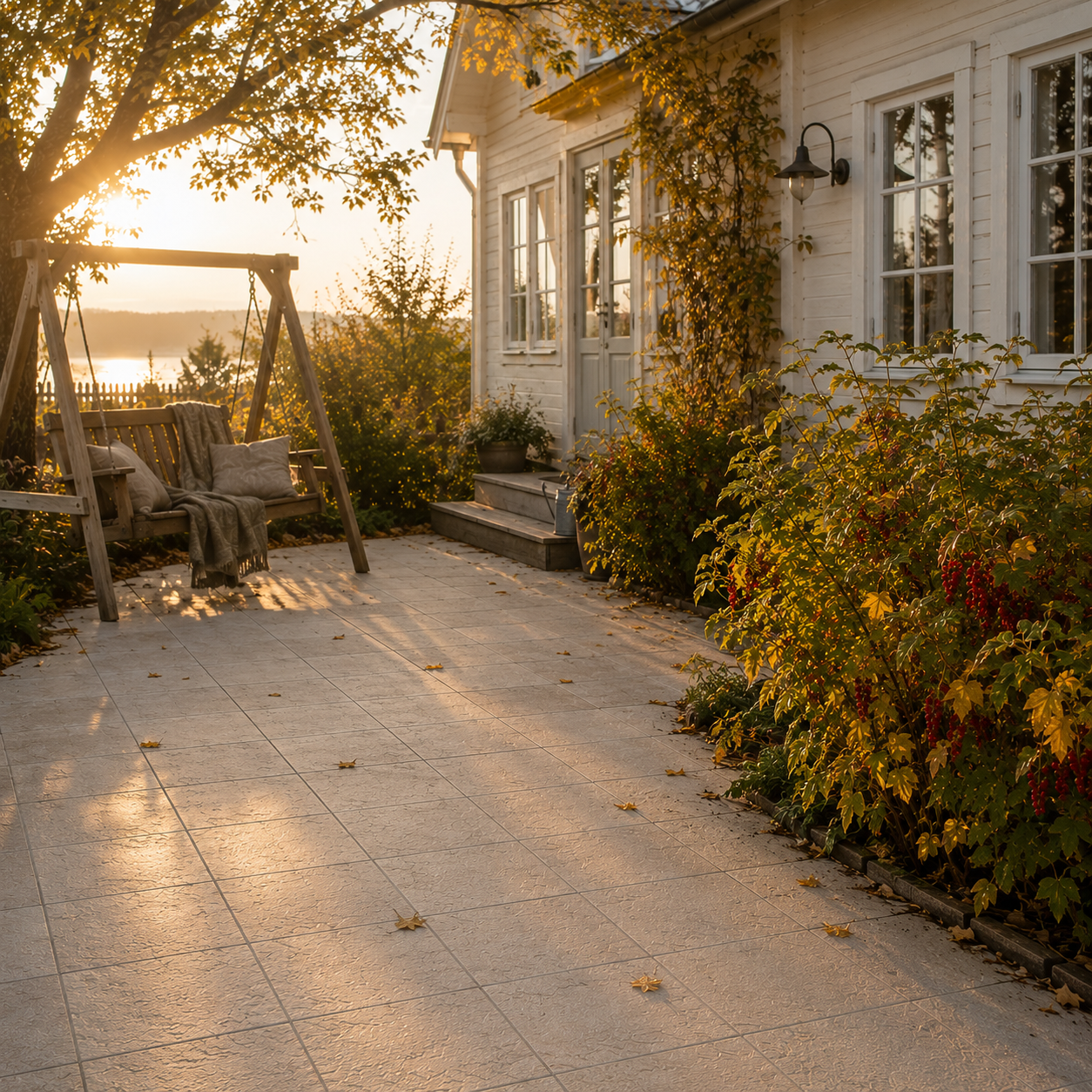 Nordstone Beige Flammad Kalkstensplatta