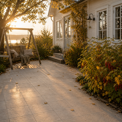Nordstone Beige Flammad Kalkstensplatta